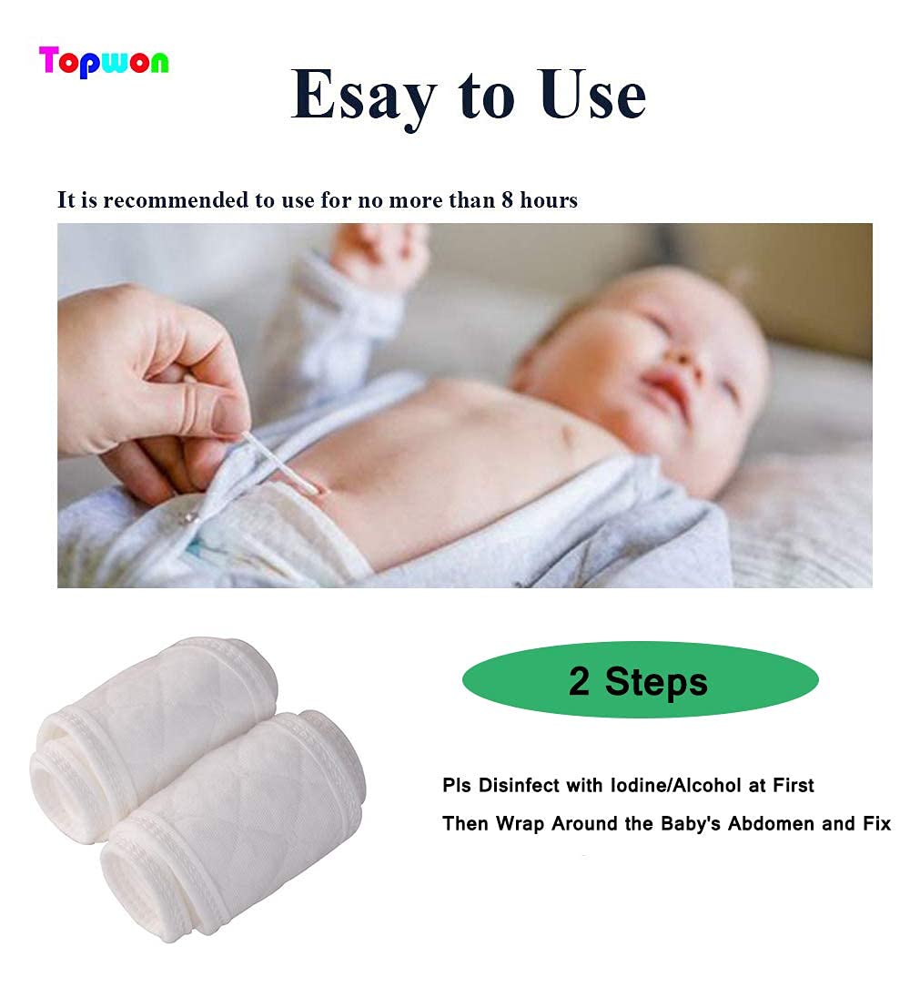 Topwon 10 Pcs Baby Belly Band Newborn Belly Binder Infant Umbilical Cord Band Belly Button Warp Registry Must Haves Gift Cotton - Image 6